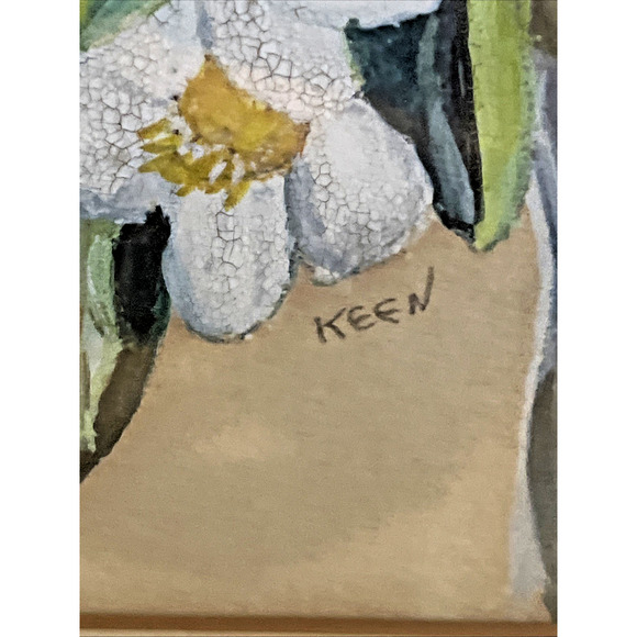 Vintage Watercolor Original Bird Signed Keen Framed & Matted - Picture 3 of 6